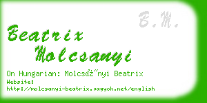 beatrix molcsanyi business card